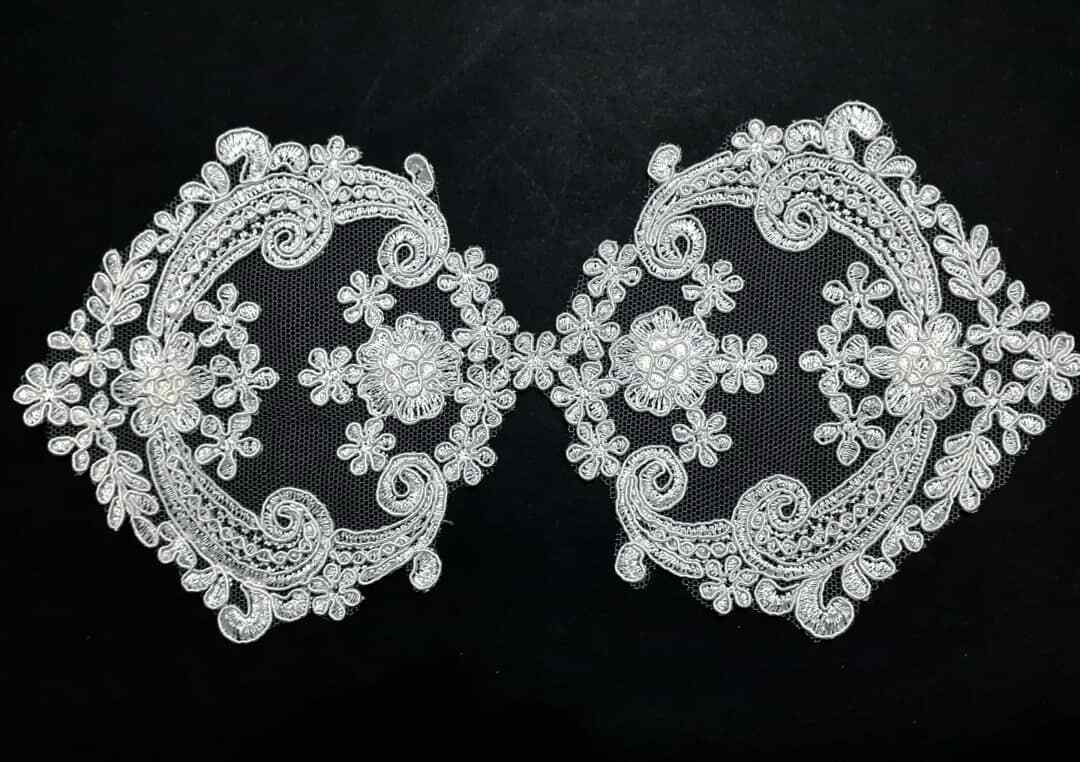 Embroidered tulle lace application 27 cm Sweet Trims 13210 - $4.32