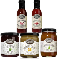 Brownwood BBQ Sauce, Bacon Ketchup, Kream Mustard, Apple Salsa &amp; Pepper Jelly - £39.63 GBP