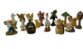 Set of 15 Fairy &amp; Animals Figurines ~ Vintage Cute - $45.86