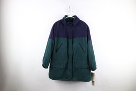 Deadstock Vintage 90s Streetwear Womens 2XL Color Block Lined Winter Jacket - £62.34 GBP