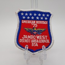 Vintage 1975 Boy Scouts BSA Detroit Area Council Jambo West 3.5&quot;x3&quot; Patch - £10.00 GBP