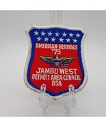 Vintage 1975 Boy Scouts BSA Detroit Area Council Jambo West 3.5&quot;x3&quot; Patch - £10.16 GBP