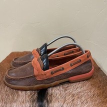 Twisted X $111 Ladies Brown/Sunburn Leather Driving Moc 10M - £34.30 GBP