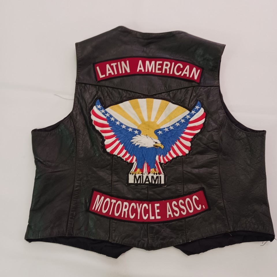 Latin American Motorcycle Genuine Leather Men's Black Biker Button Vest Size 3XL Item image 14