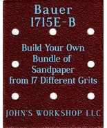 Build Your Own Bundle Bauer 1715E-B 1/4 Sheet No-Slip Sandpaper 17 Grits - £0.77 GBP