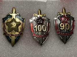 Russian Badge best employee of the KGB and 90, 100 years of the Cheka KGB - £97.38 GBP