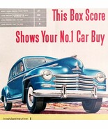 1947 Chrysler Plymouth Automobile Advertisement Box Score Quality Chart ... - €25,67 EUR