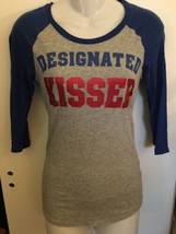 Victorias Secret Chicago Cubs Designated Kisser Blue Gray T Shirt XS Ext... - $34.88