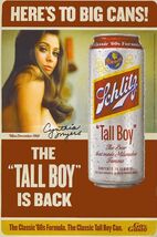 Schlitz Light Beer Advertising Metal  Sign 8x12in Vintage Mancave Man Ca... - $37.61
