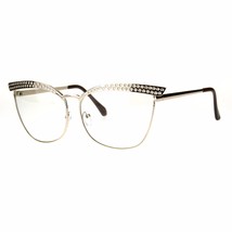 Moda Donna Lenti Trasparenti Occhiali Quadrato Cateye Montatura Metallo da Vista - £9.53 GBP+