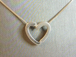 Womens Vintage Estate Heart Pendant W/ Necklace 3.5g E5450 - £19.78 GBP