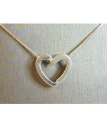 Womens Vintage Estate Heart Pendant W/ Necklace 3.5g E5450 - $24.75