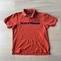 Tommy Hilfiger Vintage Orange Navy Polo Shirt Large - £30.29 GBP