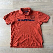 Tommy Hilfiger Vintage Orange Navy Polo Shirt Large - £21.70 GBP