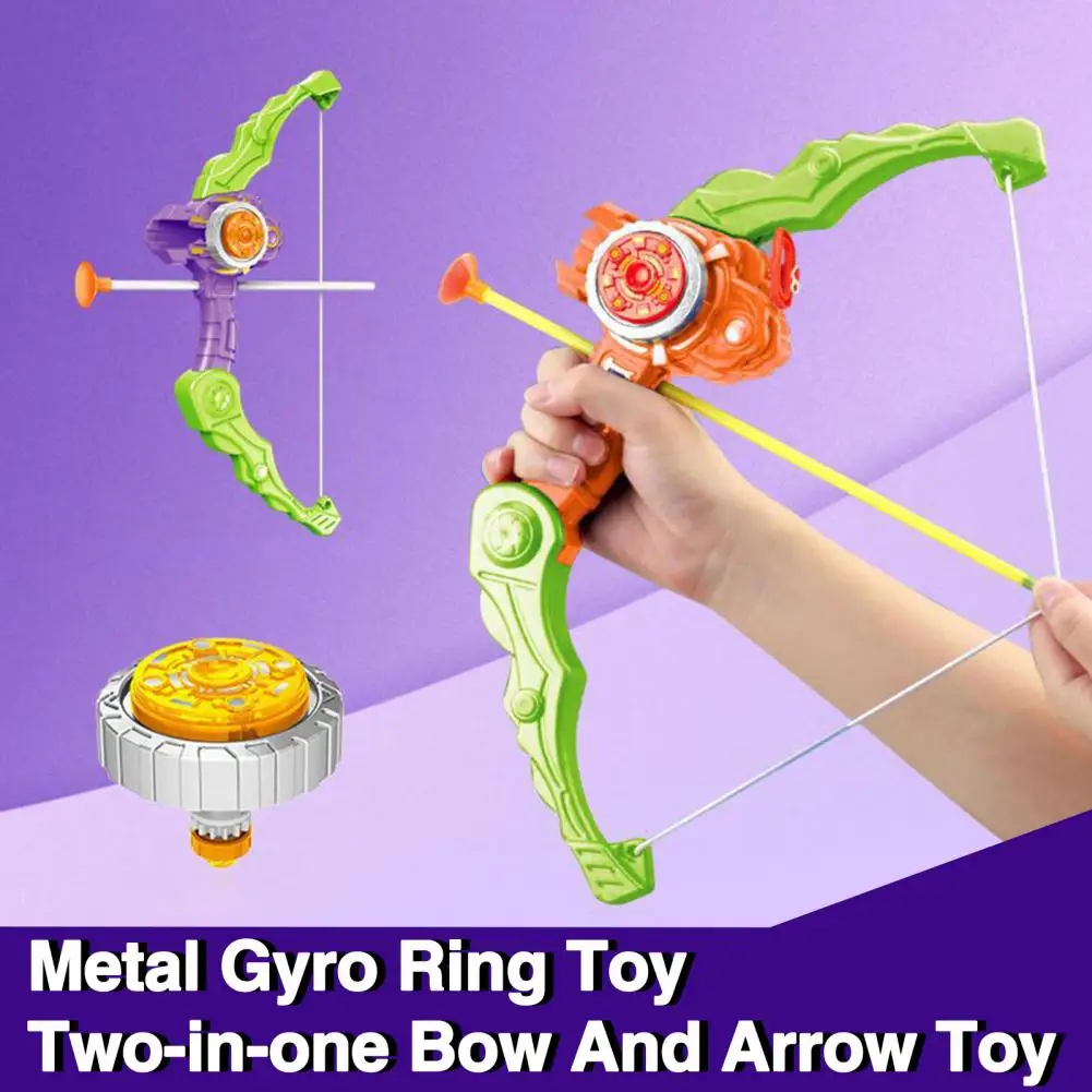 Mini Bow Arrow Set Colorful Luminous Gravity Spinning Top Fidget Toy for Kids - £13.08 GBP