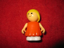 vintage Fisher Price ? Mini figure - Blonde girl w/ Red Dress - £2.79 GBP