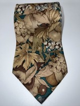 Pierre Cardin Neck tie Fall Grapes Leaves Pears Unique - £11.78 GBP