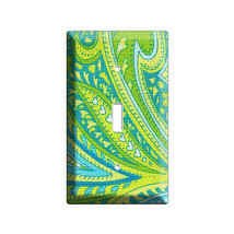 Green Paisley medieval design single light switch GFI cover plate outlet... - $18.99