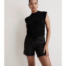 Madewell Womens Side-Cinch Muscle Tee Shirt Top True Black M - £23.03 GBP