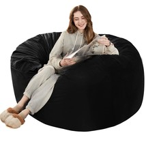 Bean Bag Chair: Giant 4' Memory Foam Furniture Bean Bag Chairs For Adults With M - £136.12 GBP