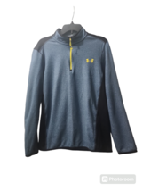 Under Armour ColdGear 1/4 Zip Sweatshirt Men&#39;s M Gray Long Sleeve Loose Fit - $19.79