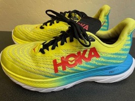 Hoka ONE ONE Womens Mach 5 Evening Primrose Scuba Blue Sneaker Shoes 7.5 - $98.99