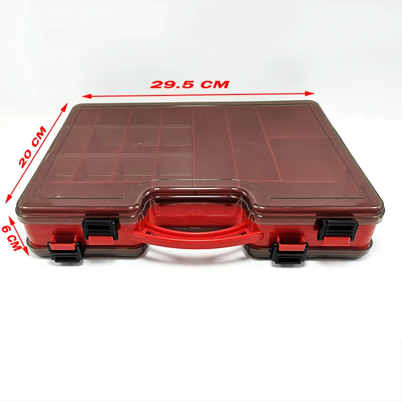 Portable Double-sided Fishing Lure Fishing Tackle Box With Adjustable La... - $40.64