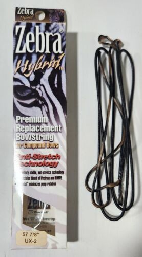 Zebra Hybrid Bowstring 57-7/8&quot; TAN/BLK UX-2 - $28.49