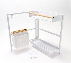 Cella Stainless Steel Two-Tier Corner Rack Organizer in - £152.54 GBP