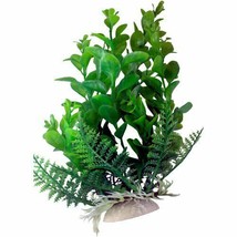 Plastic Aquarium Plant with Weighted Base 7 Inch Tall, adds green foliage - £13.41 GBP