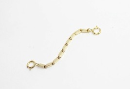 Solid 18k yellow gold Box Link Extender Safety Chain Necklace Bracelet  1&quot; - 5&quot; - £55.38 GBP+