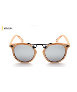 Luxury colorful Imitation wood cat eye sunglasses women brand designer vintage f - £17.37 GBP
