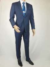 Men's Suit by Giorgio Cosani Textured Wool/Cashmere Blend 901-19 Blue 52 Long image 6