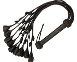Genuine Leather Flogger , Cowhide Leather Black 09 Rose Tails Heavy Duty... - $28.04