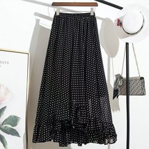  Women ChiffonRound Polka Dot Loose Skirts Irregular Straight Tube Casua... - $55.98