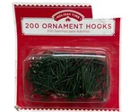 Holiday Time 200 Green Wire Christmas Holiday Ornament Hooks - £5.41 GBP