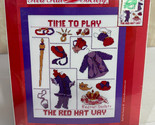 Red Hat Society Counted Cross Stitch Craft Kit Candamar Time To Play Red... - $7.22