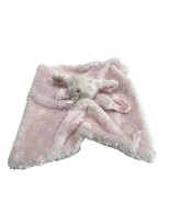 Blankets &amp; Beyond Pink Puppy Dog Security Blanket Nunu Lovey Pacifier Ho... - $18.36