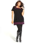 NEW NWT Macy&#39;s Style &amp; Co Tunic Dress Sweater 4 COLORS Jacquard Pattern ... - £14.90 GBP