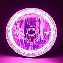 7&quot; Halogen Motorcycle Pink SMD 45-LED Halo H4 Light Bulb Headlight For Harley - £47.91 GBP