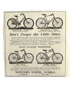 Crescent Bicycles 1894 Advertisement Victorian Bikes Models 3 And 6 ADBN1x - £19.65 GBP
