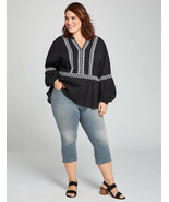 Lane Bryant High-Rise 3-Button Pedal Jegging - Charcoal Size 26 Grey Den... - $46.47 CAD