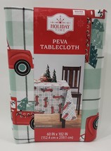 Holiday Time 60&quot;x 102&quot; Rectangle PEVA Tablecloth - £11.83 GBP