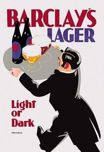Barclay&#39;s Lager: Light or Dark by Tom Purvis - Art Print - £17.30 GBP+