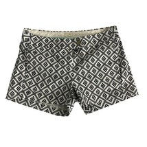 J Crew Womens Shorts Size 2 Black Geometric Pockets 3&quot; Inseam Casual Short - £17.94 GBP