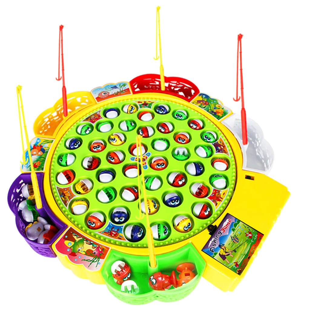 Fishing Game Musical Electric Fishing Toy with 45 Fishes, Xmas Gift - £24.37 GBP
