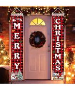 Christmas Decorations Merry Christmas Banner Xmas Porch Door Sign Welcom... - $8.97