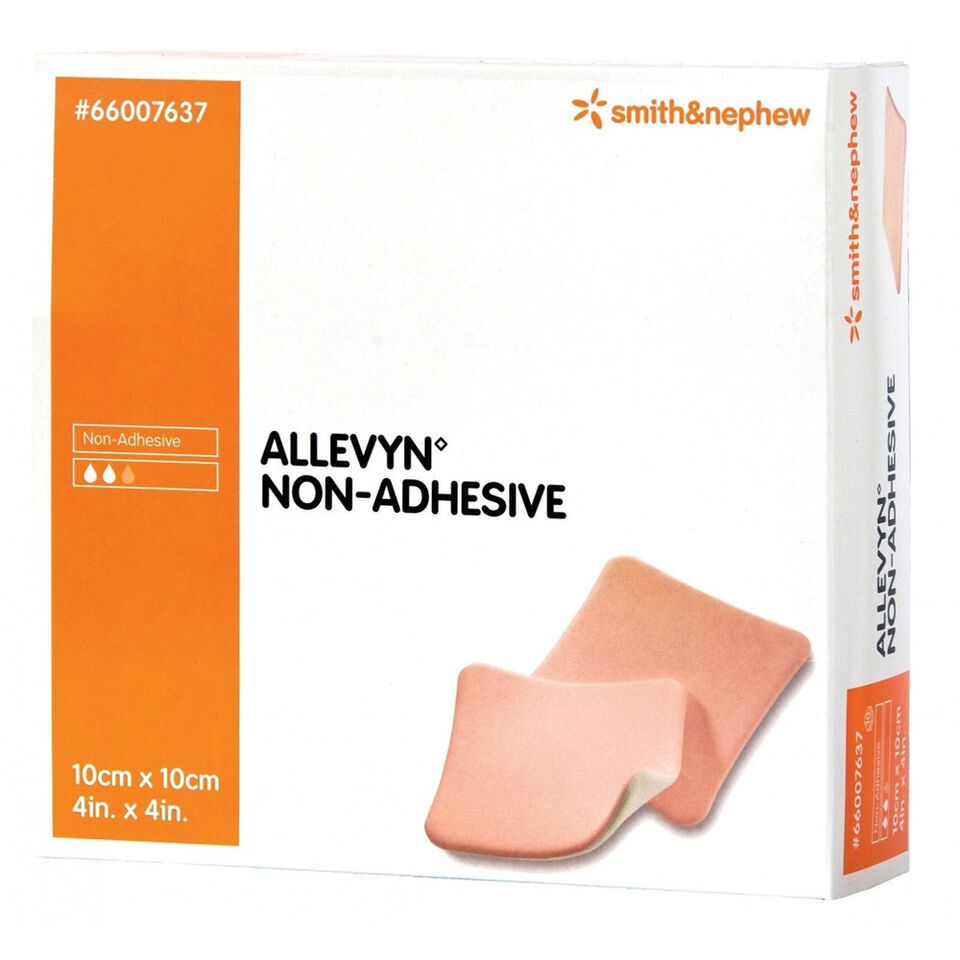 ALLEVYN Non-Adhesive 10cm x 10cm Advanced Foam Wound Dressings 66007637 - $5.75+
