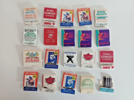 Vintage Matchbook Advertising Boxes Assorted LOT OF 20 Casinos, Cigars, Stamps.. - £14.94 GBP
