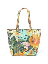 NWT Brahmin Ellen Tote in Retro Jungle Floral Palm Melbourne Leather Purse - $316.80